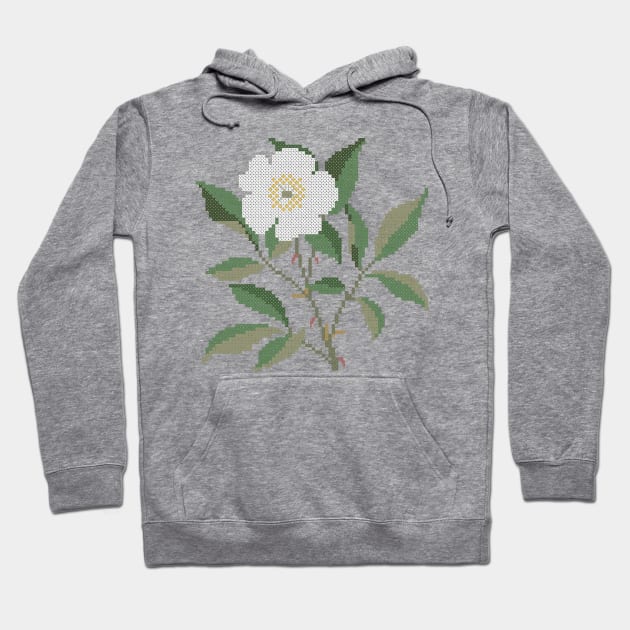 Georgia State Flower Cherokee Rose Hoodie by inotyler